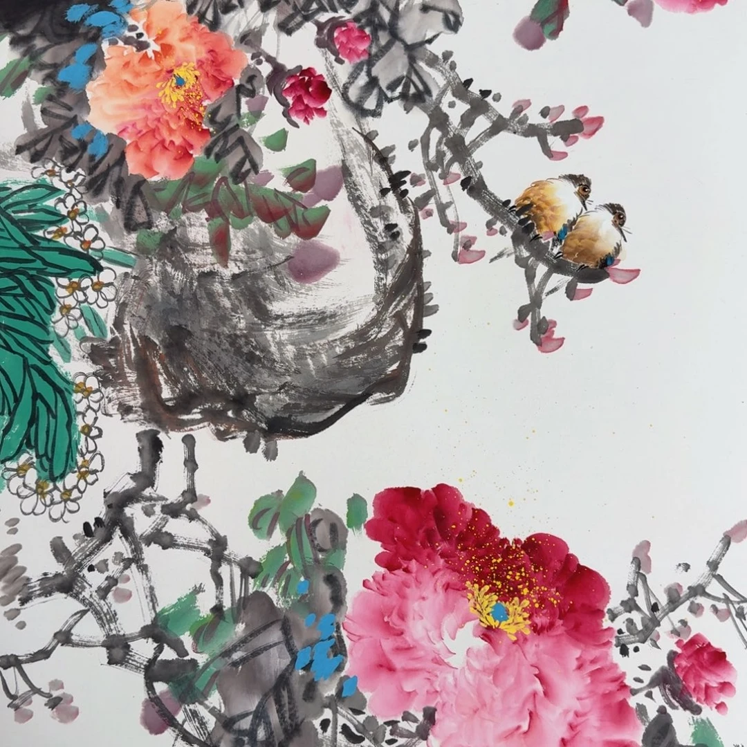 国画国画作品山水花鸟纯手绘