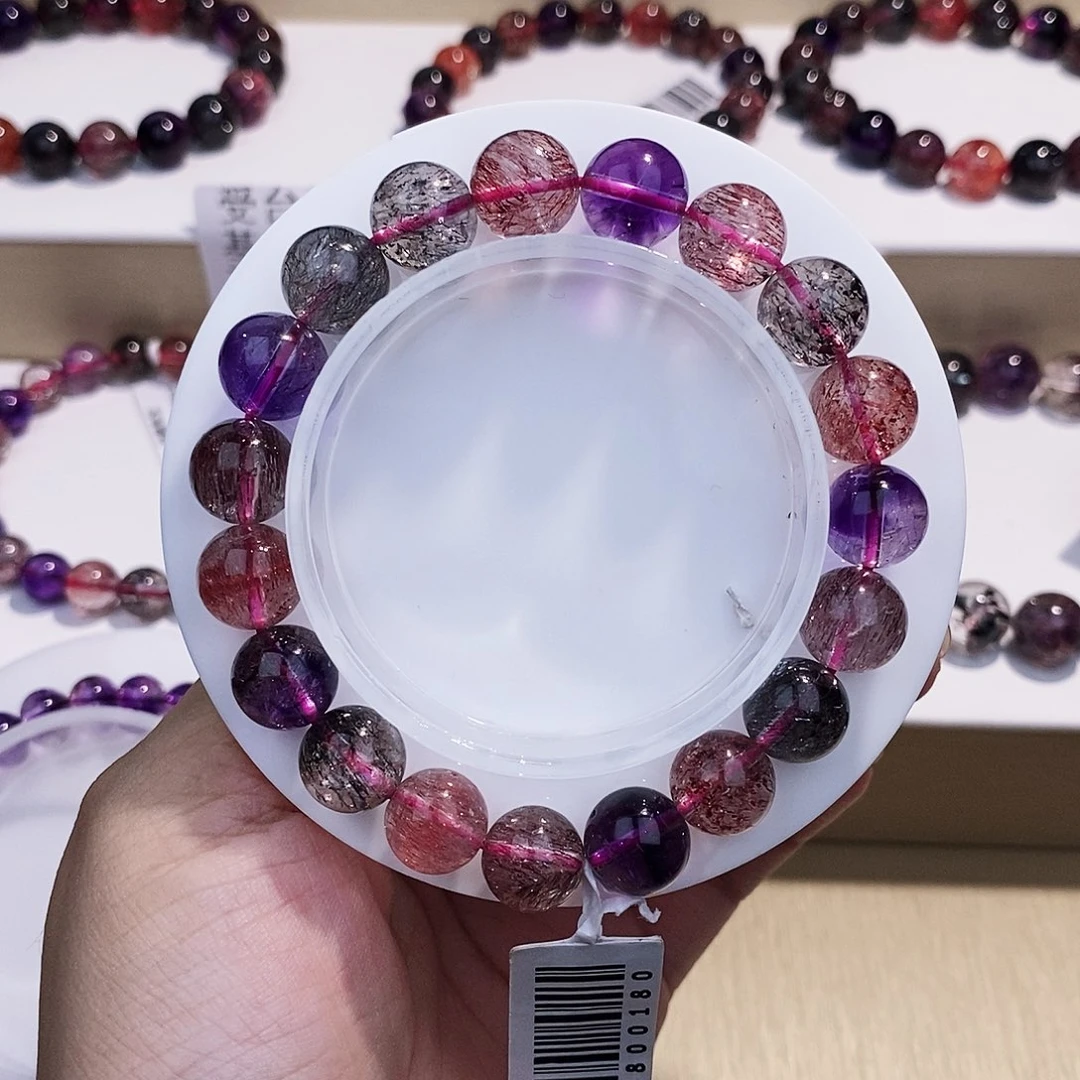未镶嵌手链水晶黑加侖10+