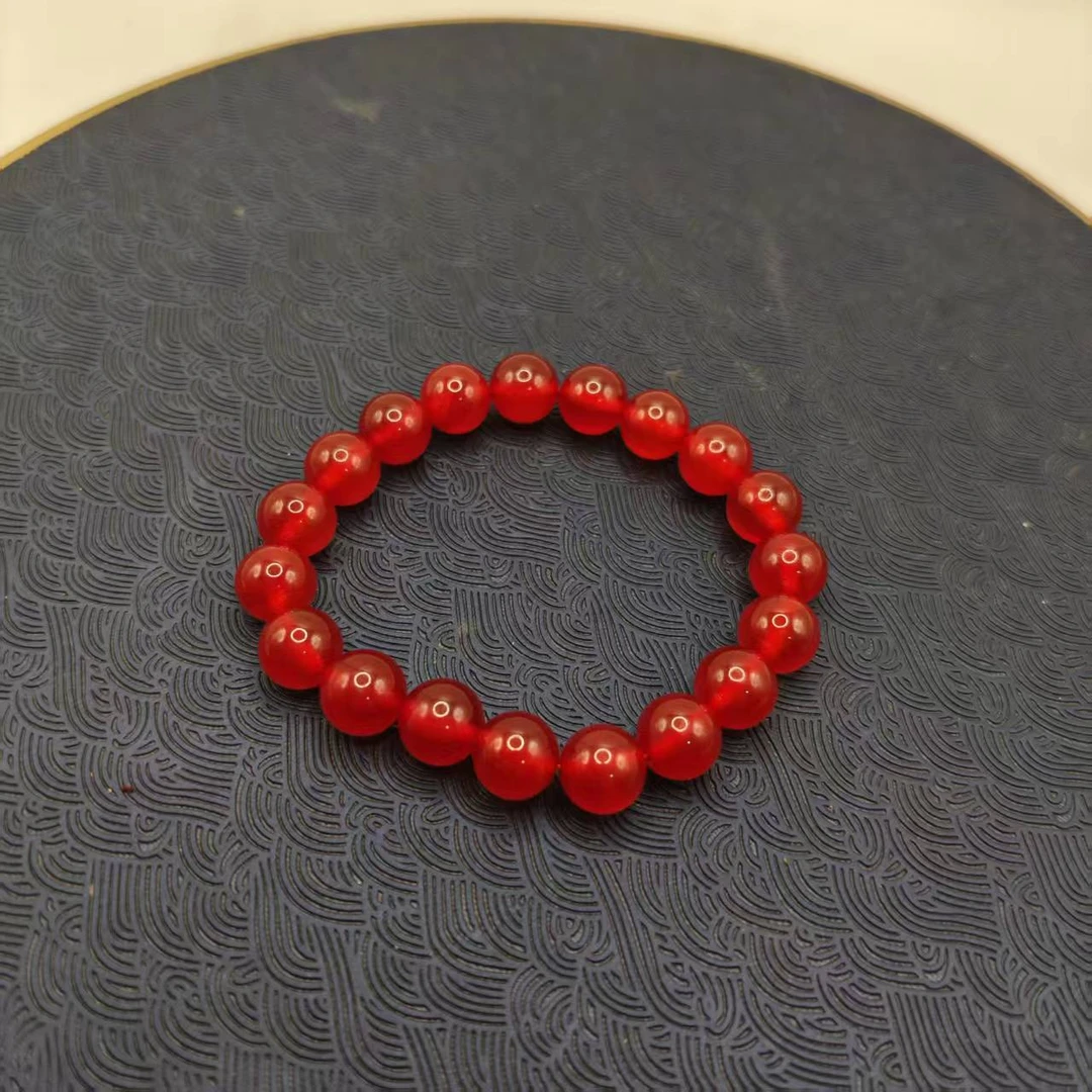 9号J50瑰宝10mm红色圆珠手串