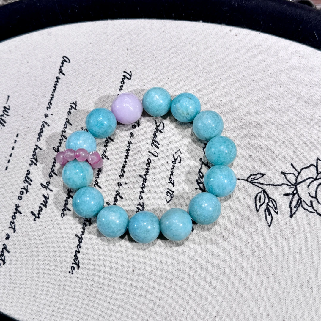 A031云水摇·天然宝石天河石紫锂辉蔷薇石设计款手串多样发其一