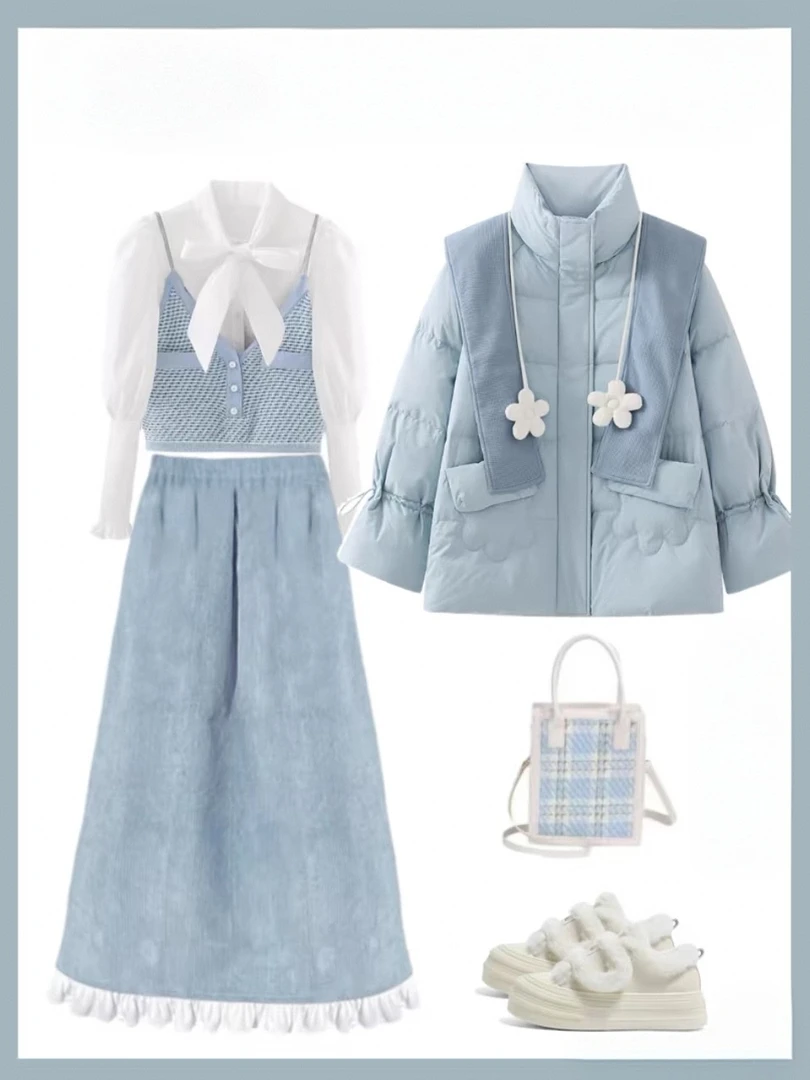 直播扣号链接-2025新款小个子多巴胺穿搭绝美毛衣小香外套女秋冬