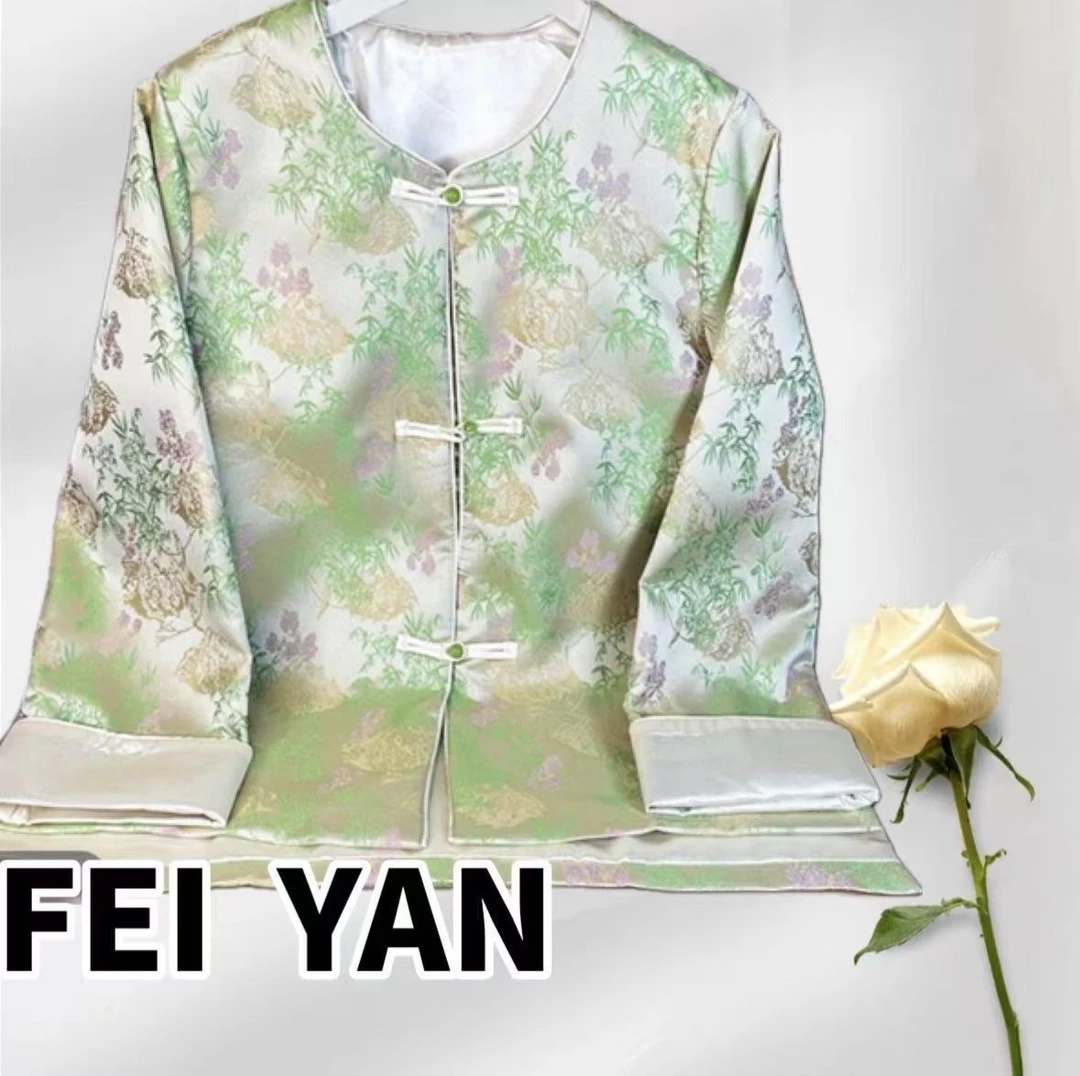 春秋新款定制版提花时尚新中式外套女339