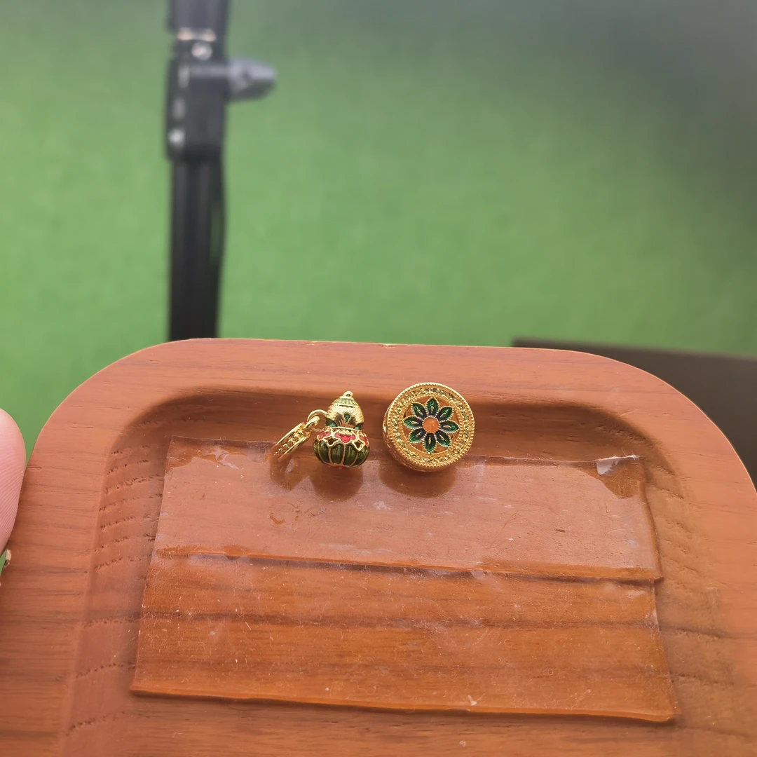 足金999 宝相花葫芦精品配件
