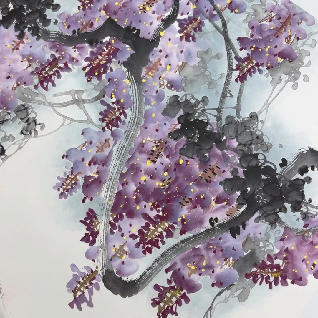 国画国画作品山水花鸟