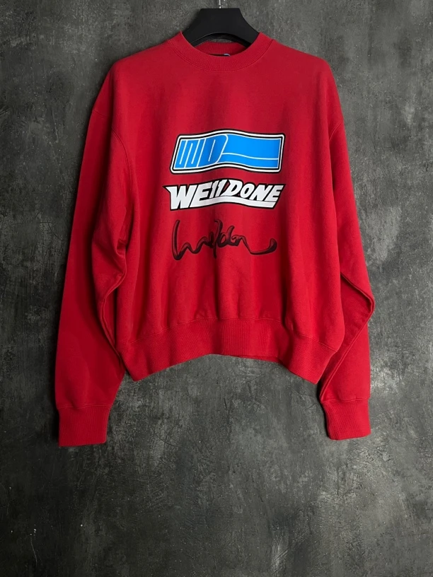 全新未使用 WE11 DONE M码*1/红色线圈圆领卫衣/02319