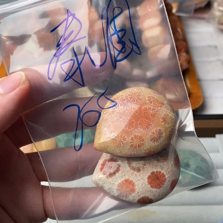 泰***刘硅化玉未镶嵌珊瑚玉