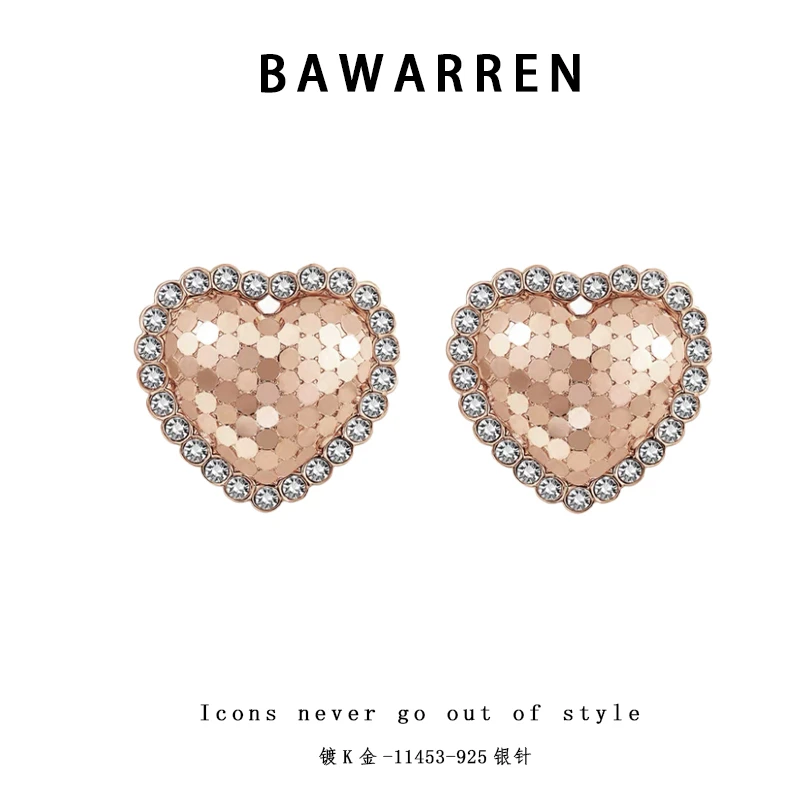 Bawarren 美❤ 11453-【爱心蜂巢】耳环轻奢百搭
