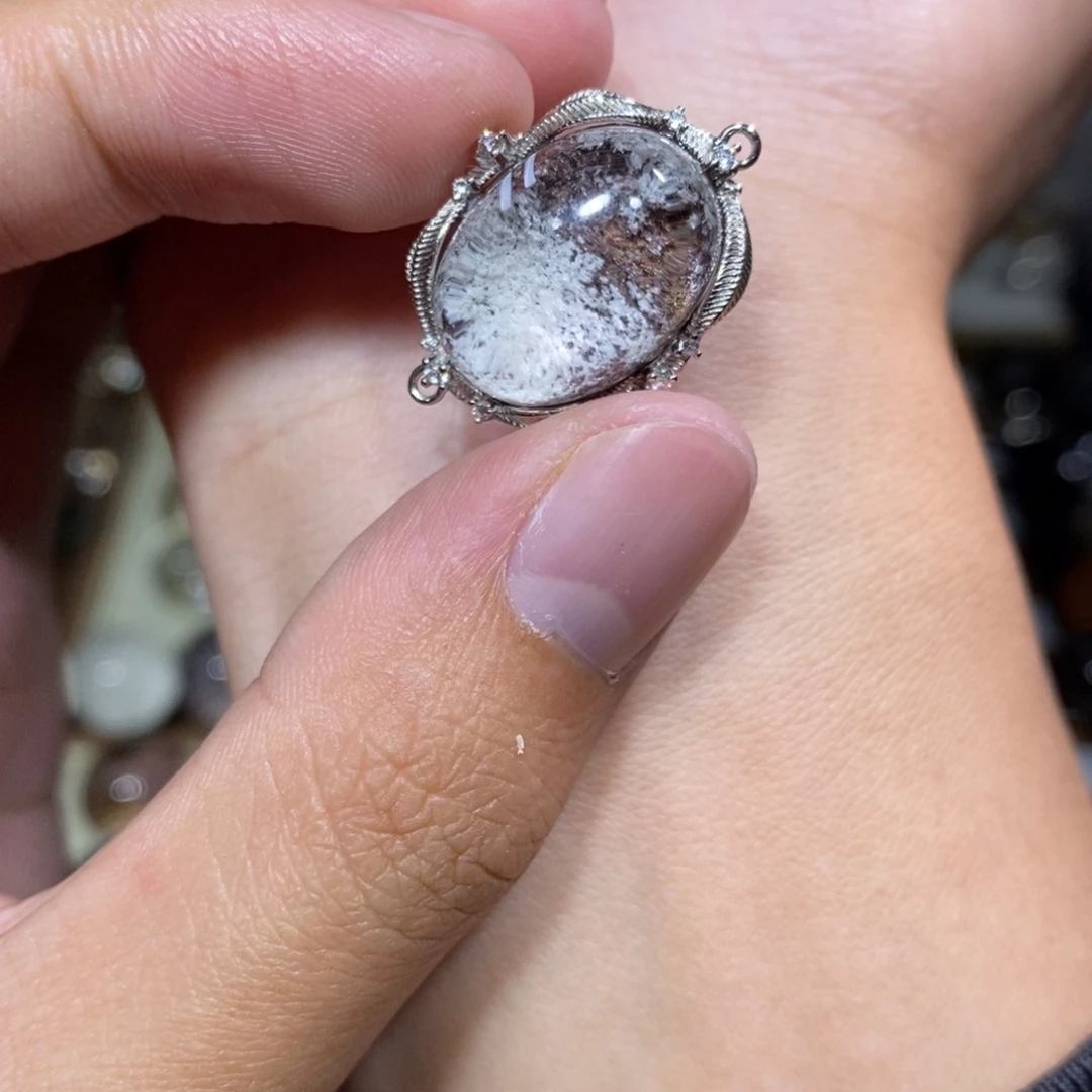 银S925镶嵌水晶珠宝半成品dm