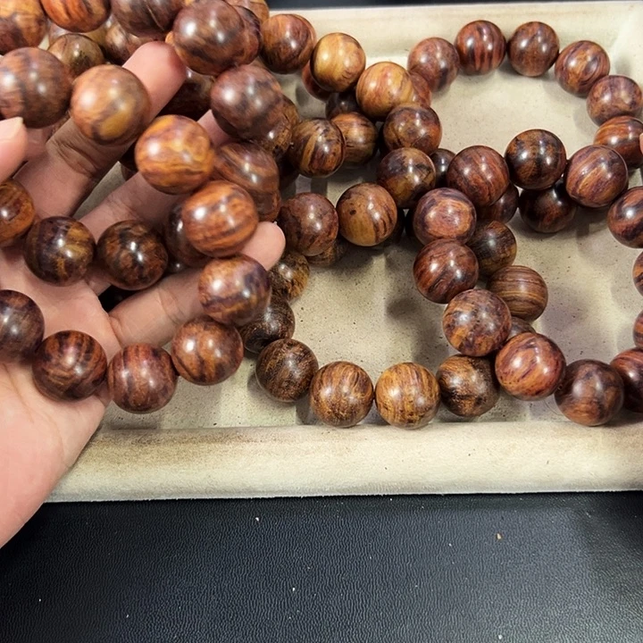 手串/手链黄花梨/降香黄檀20mm圆珠芝麻虫漏