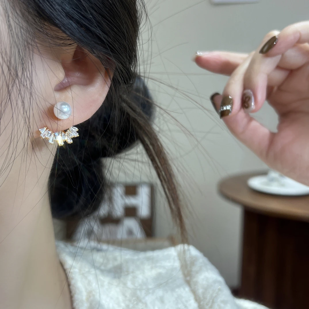 黑糖【耳饰】一款两戴珠珠耳钉法式轻奢高级感耳环E1938