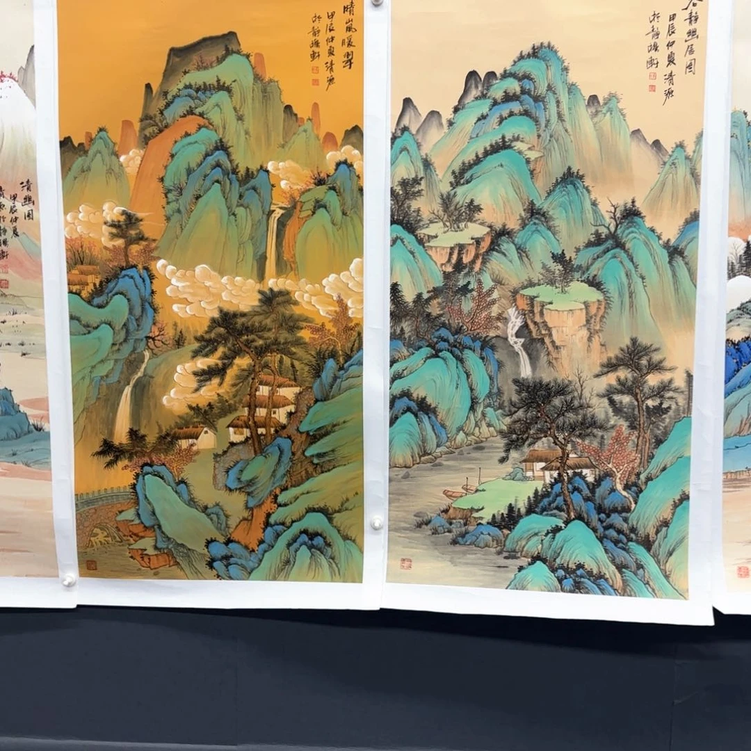 国画宏**饰吴清源4尺山水马