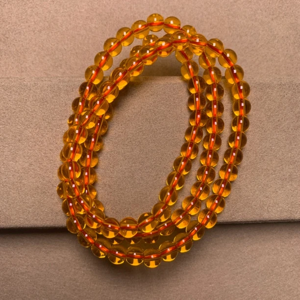 A 501  卡6三圈黄水手串