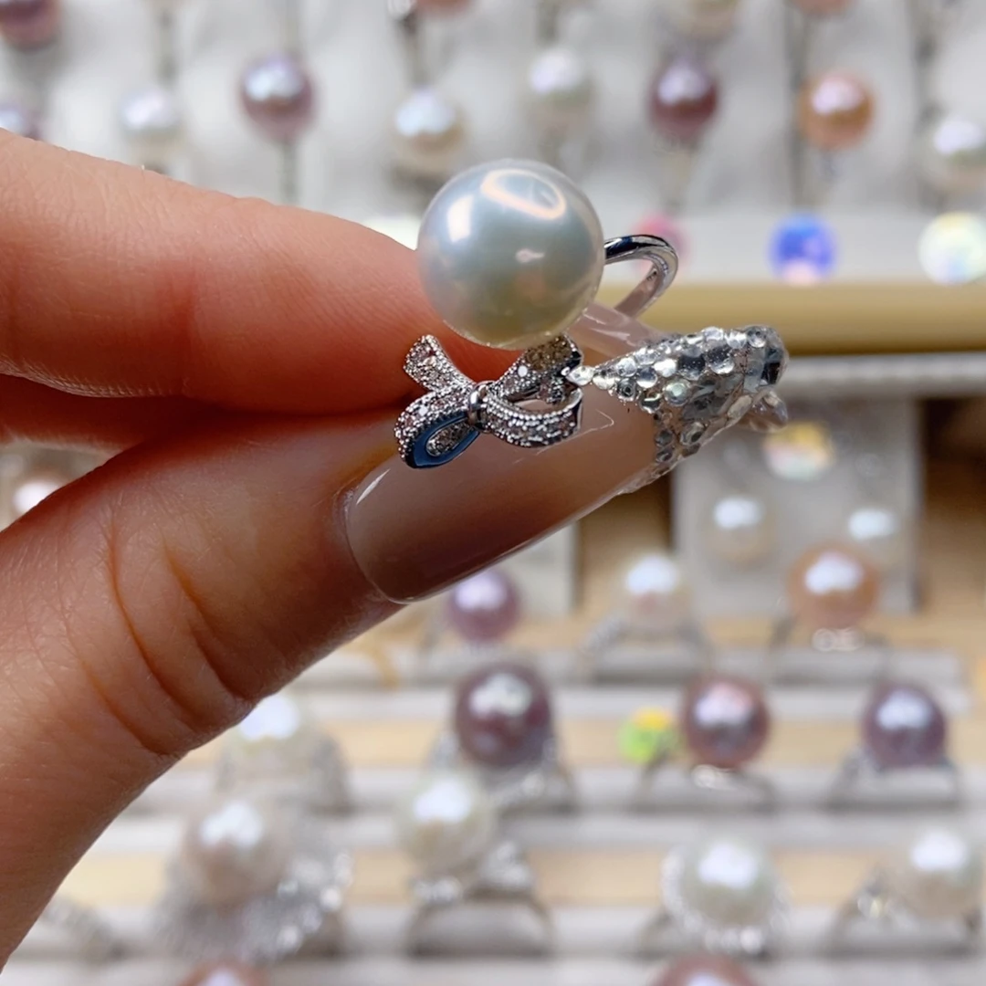 淡水珍珠戒指合金