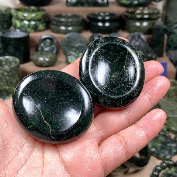 蛇纹石玉眼罩未镶嵌亦*藏玉药王石特价眼罩