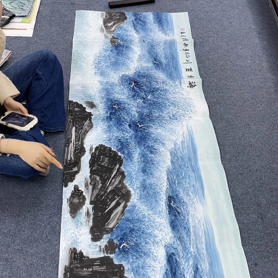 国国画作品小姐姐放漏…