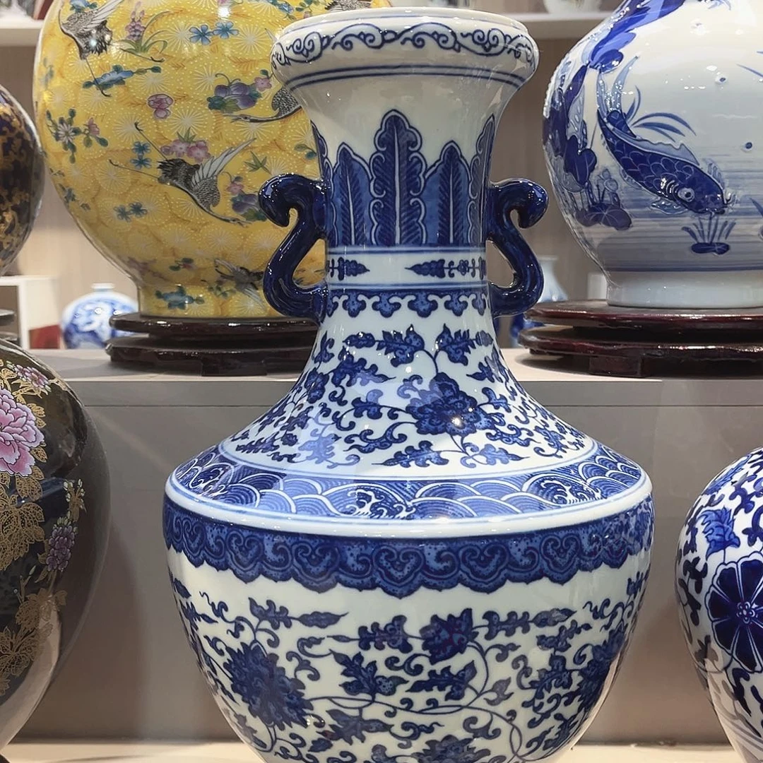 陶景德镇陶瓷花瓶38公分一个