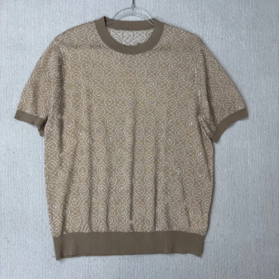 L016~~哎哟喂~灰色针织T恤