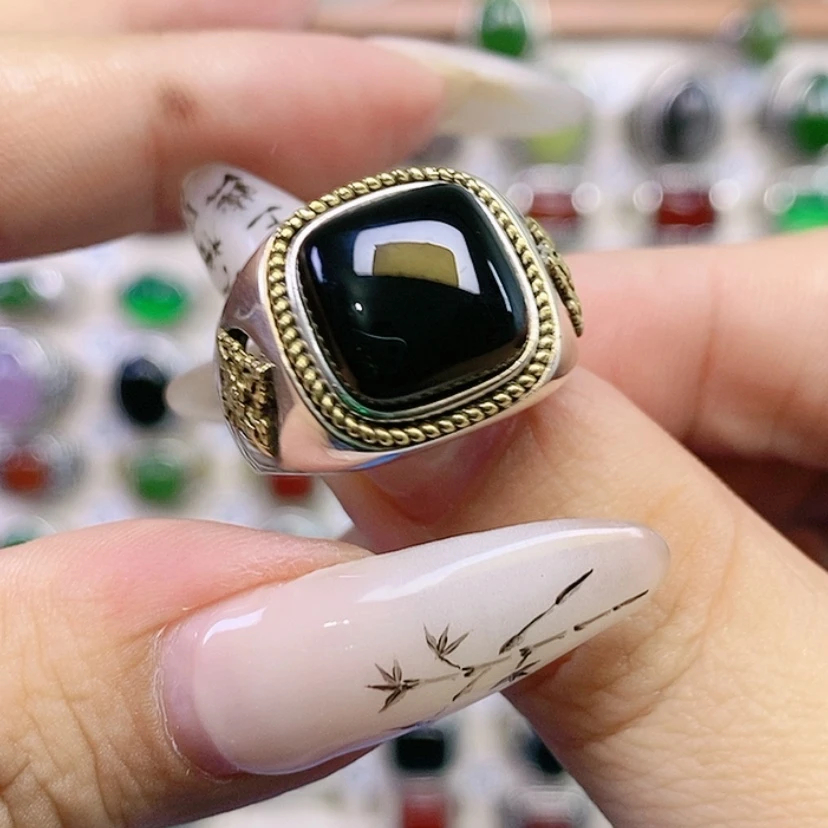 【闪购商品】玛瑙/玉髓戒指银S925镶嵌