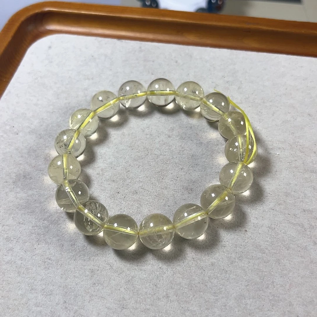 水晶手链未镶嵌柠檬黄水晶12.3mm