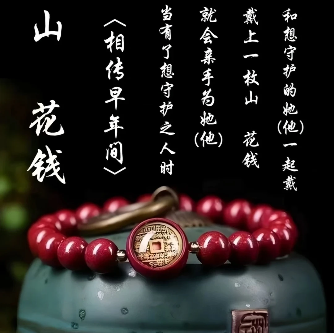 【先生推荐】乙巳蛇年山花钱灵佑朱华匠心之作手串驾车用品