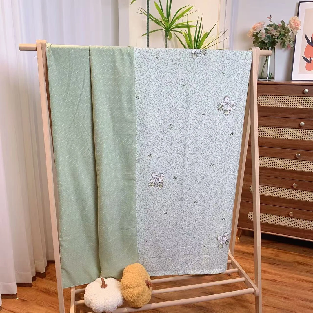 【青茗】精梳斜纹木棉磨绒磨毛单人被套被罩加厚学生家用四季床品