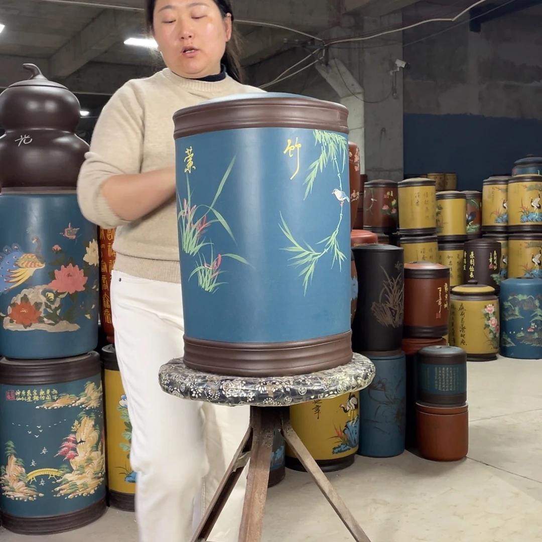 宜兴原矿紫砂茶叶罐