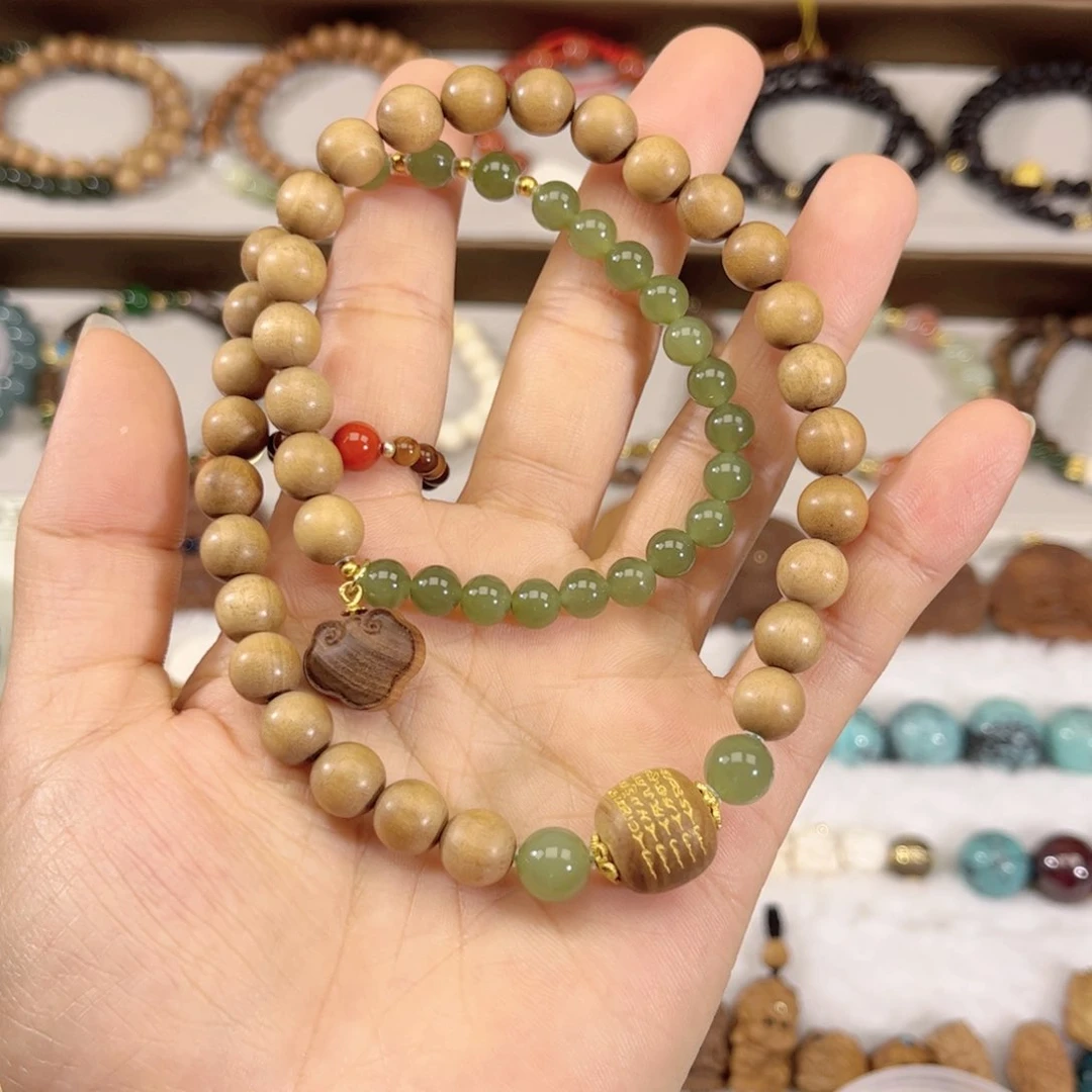 檀香木手串未镶嵌幸*?