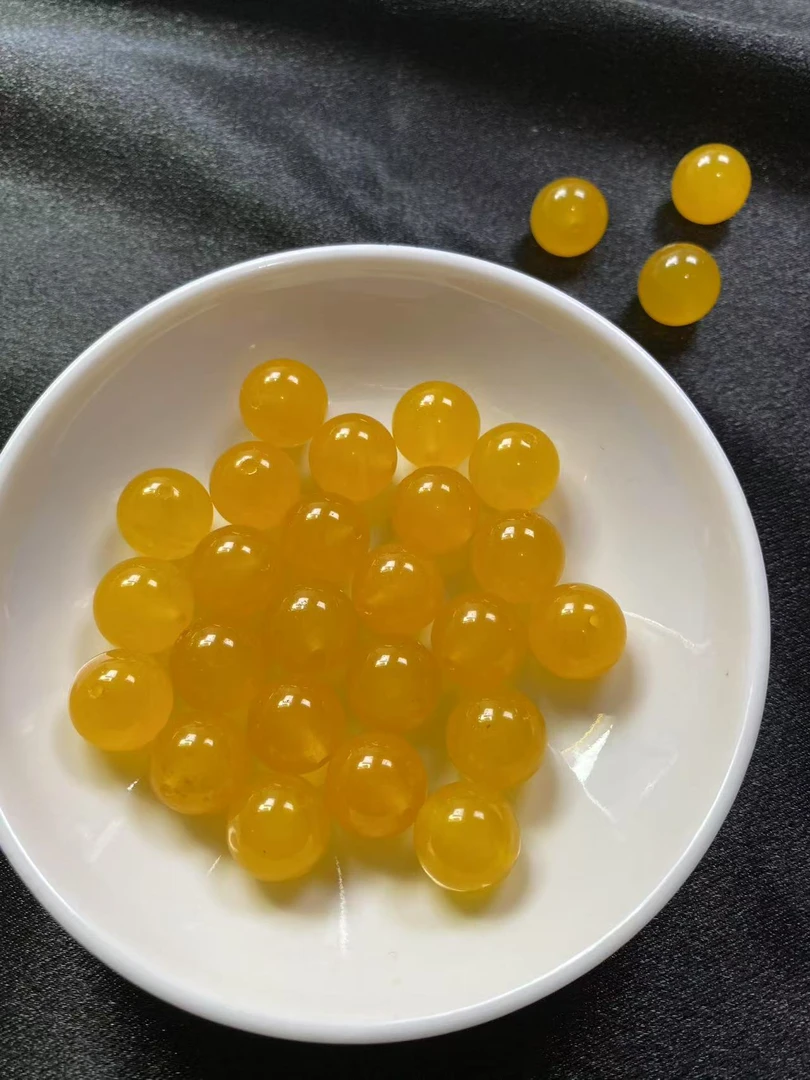 卡14+冰黄珠子 （一颗）散珠配件批发项链手串多样性发货