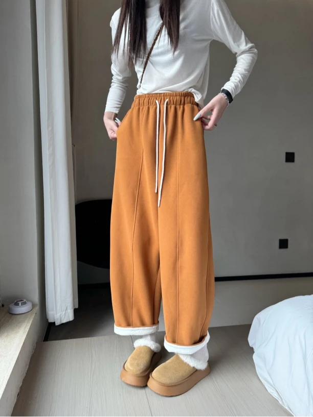 【脚口翻边灯笼卫裤】高克支韩系灯笼裤