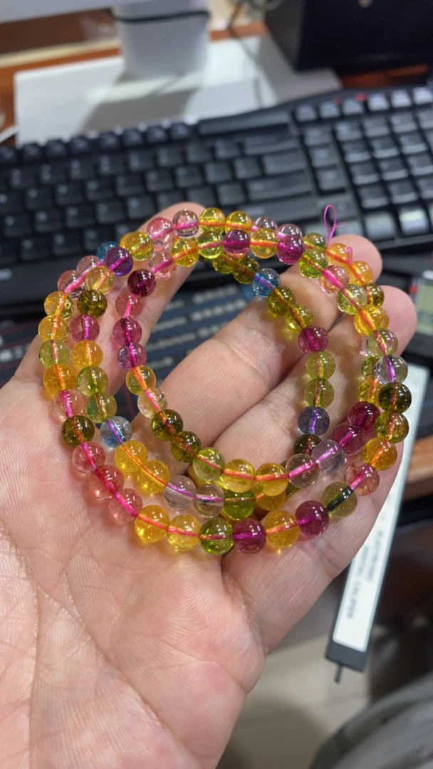 D 516 卡6 糖果碧三圈手串