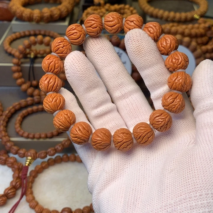 桃核手串秦岭龙纹