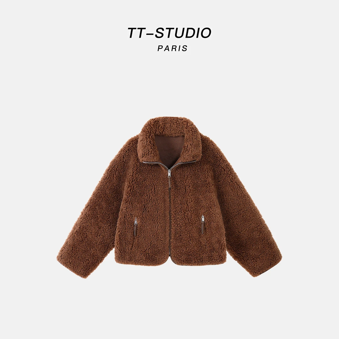 TT【泰迪】土耳其进口100%芭莎卷绵羊毛颗粒毛绒外套TT-LZ88303