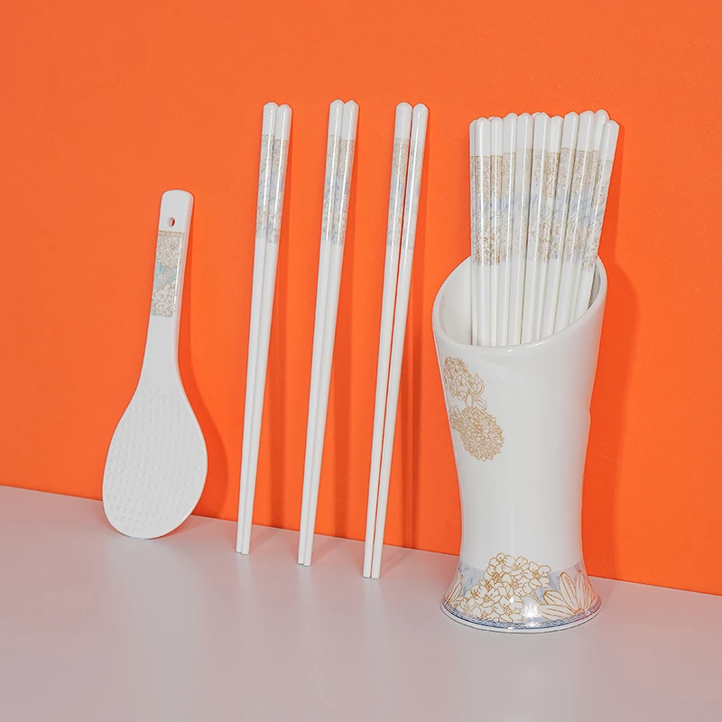 【景黛】陶瓷筷子套装景德镇非遗出品防霉防滑家用卫生易清洗环保