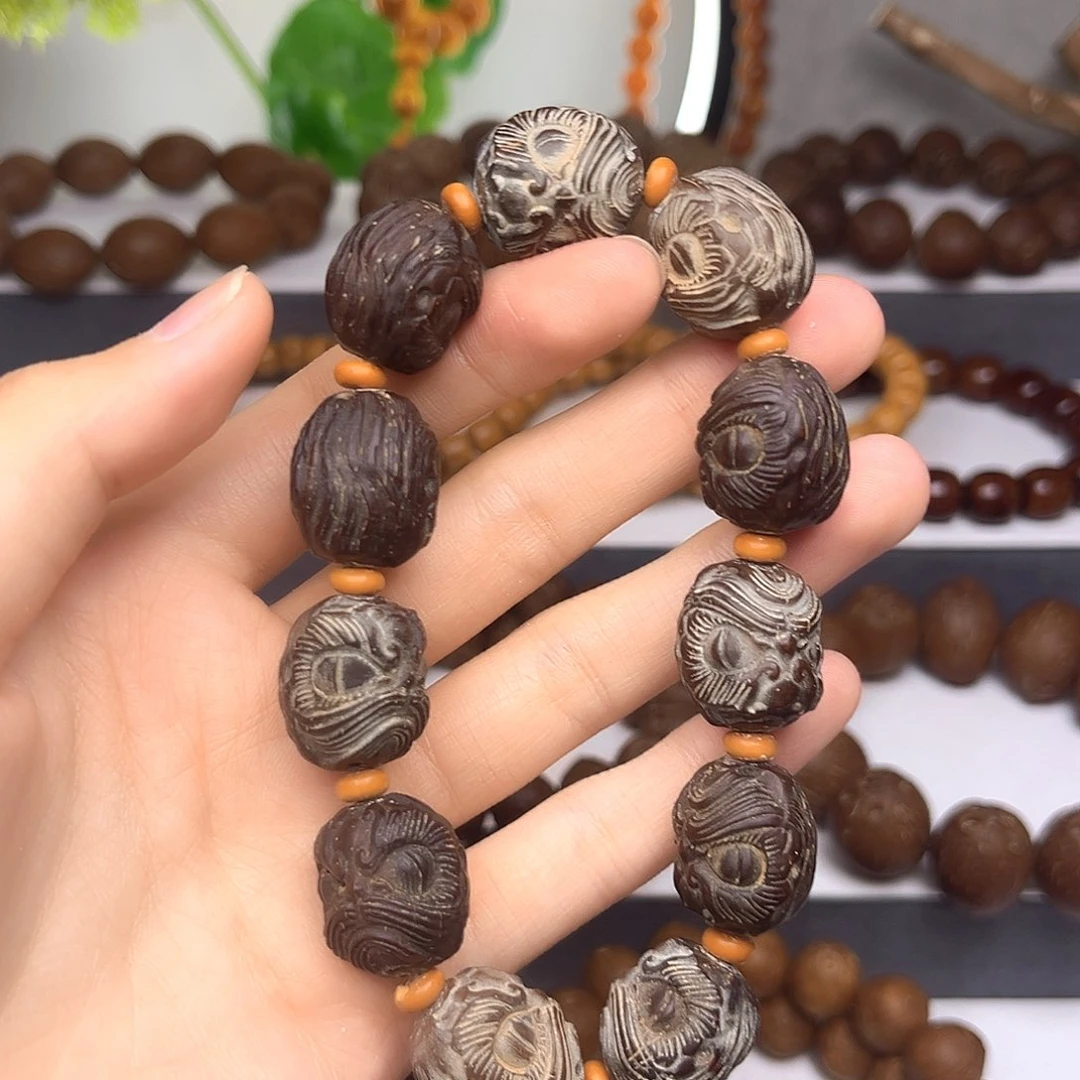 紫金鼠手串【情人节福利】雕刻醒狮16