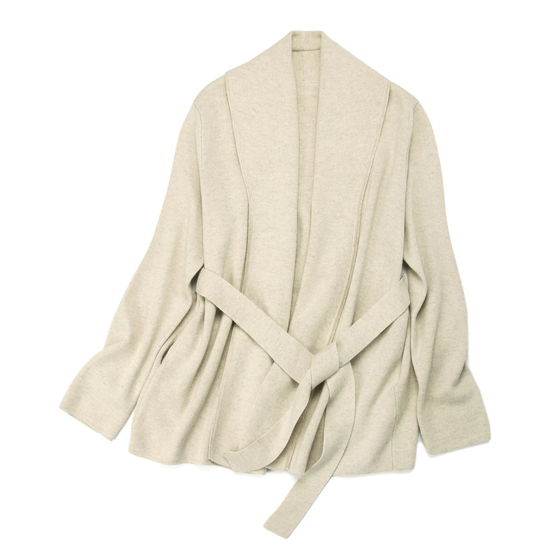 经典羊绒私服系带短款侧插兜外套  秋冬气质时尚中长款大衣