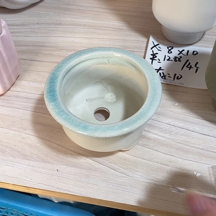 紫砂花盆多肉植物盆瑕疵有孔