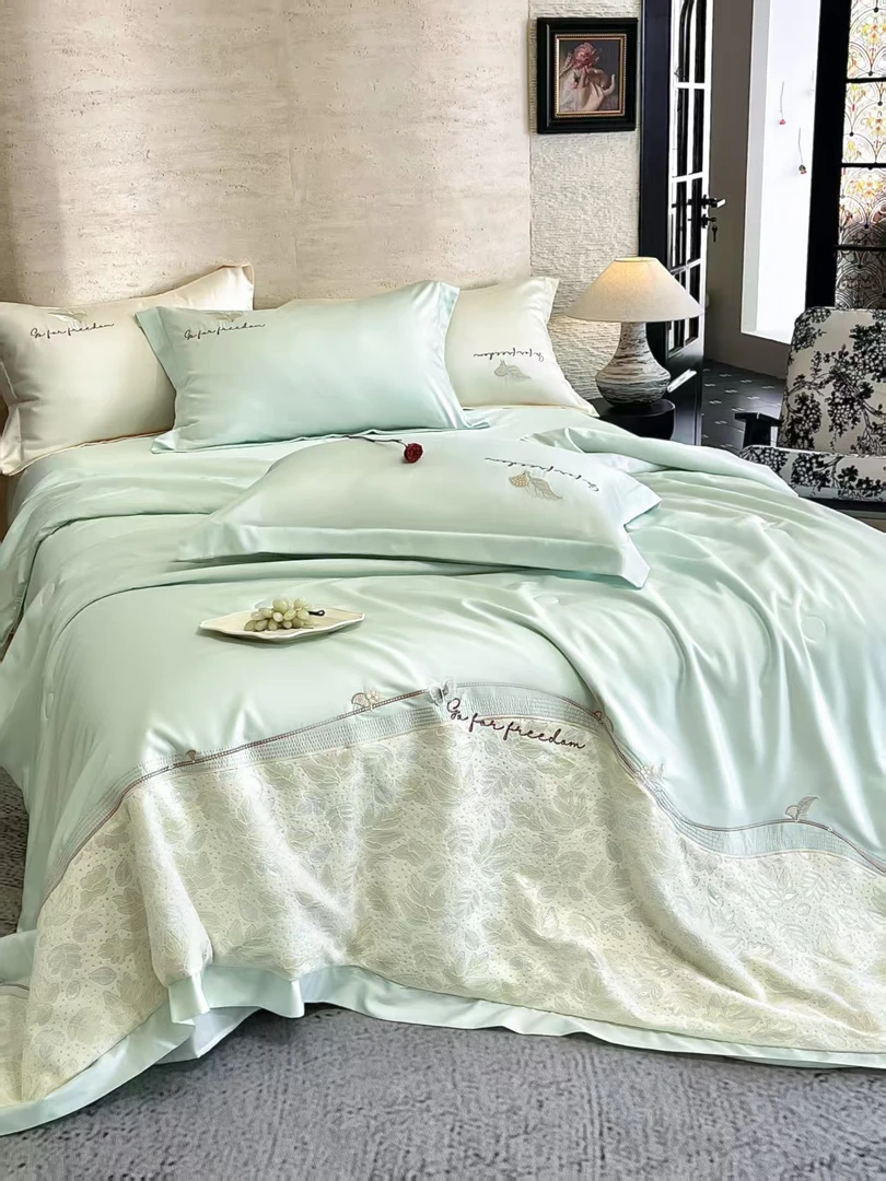 [暖总专属-拍一发四-专柜直发]床品凉感空调被轻奢床品机洗