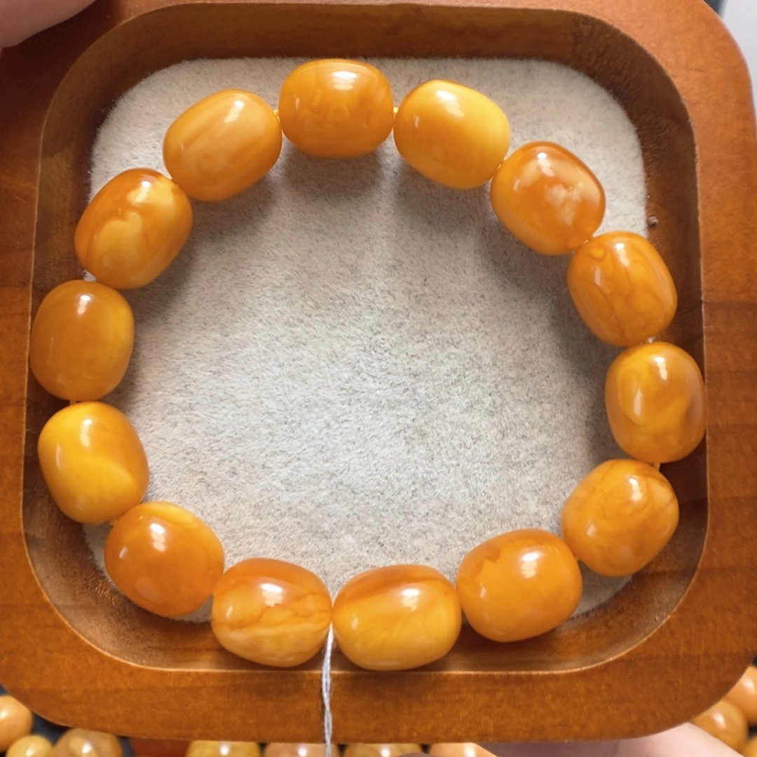 未镶嵌蜜蜡手串蜜蜡