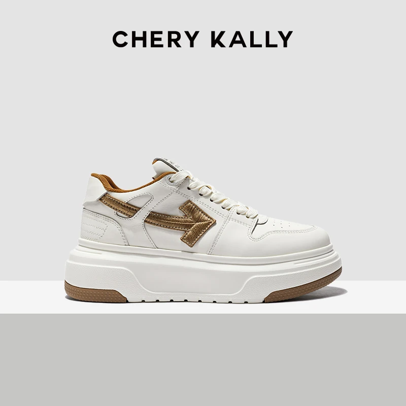 CHERY KALLY女士运动鞋透气真皮春季潮流潮鞋夏季百搭9623XB574