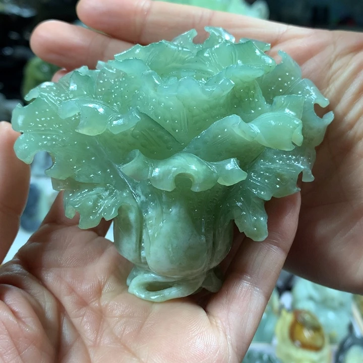 蛇纹石玉手把件未镶嵌