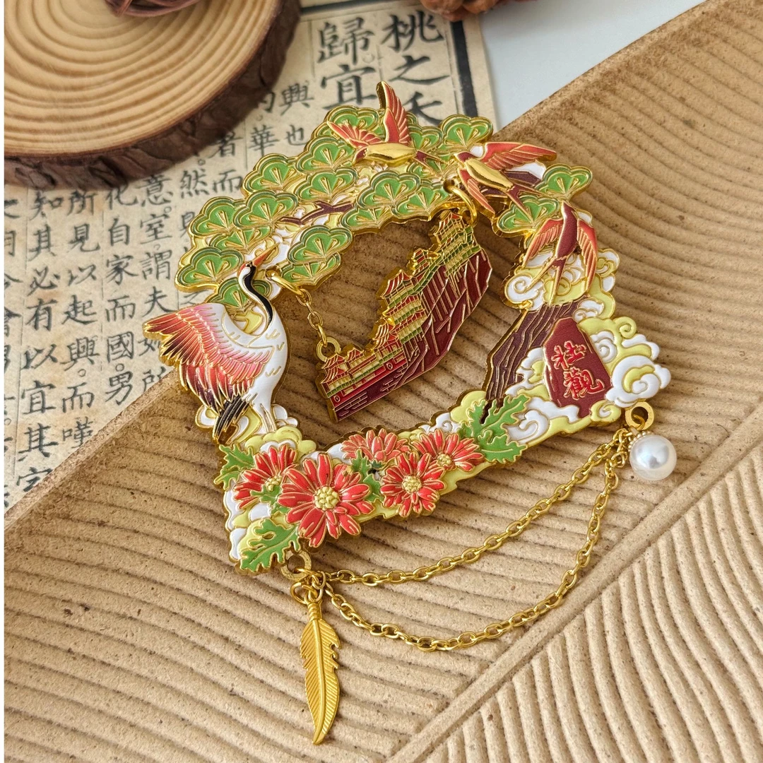 空中庙宇-悬空寺金属冰箱贴