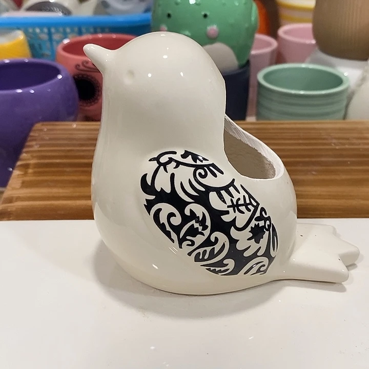 摆件陶盆有孔 微瑕介意勿拍