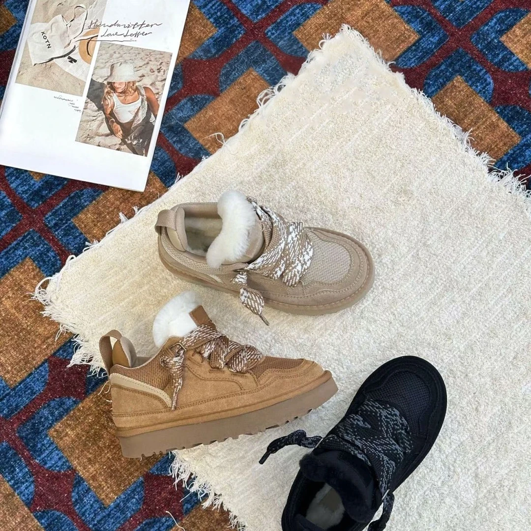 梅尔）真皮真毛雪地靴