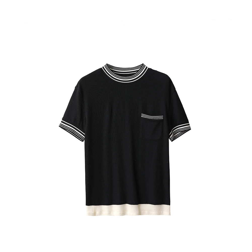 ICE DUST拼接边秋冬短袖T恤