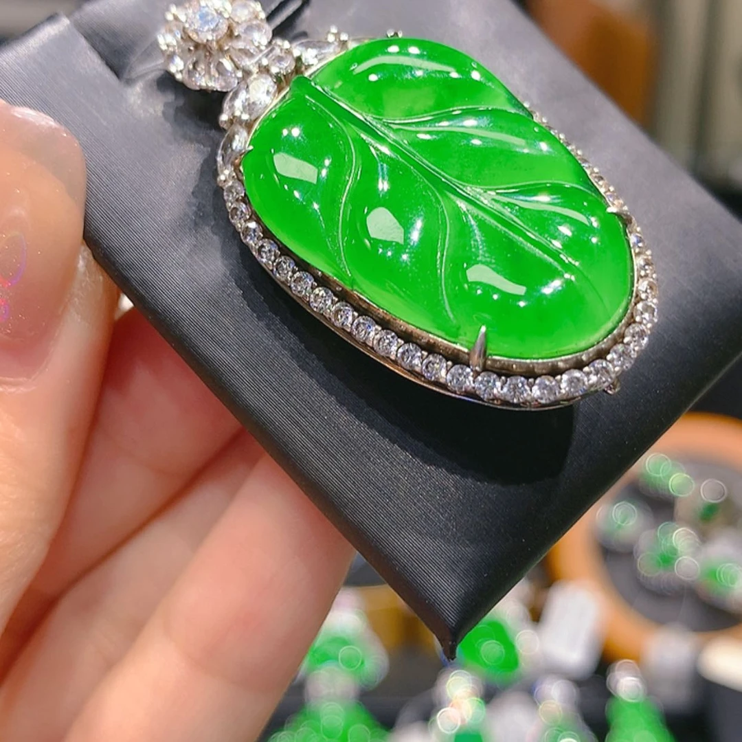 【闪购商品】翡翠银S925镶嵌颈饰6柒姐