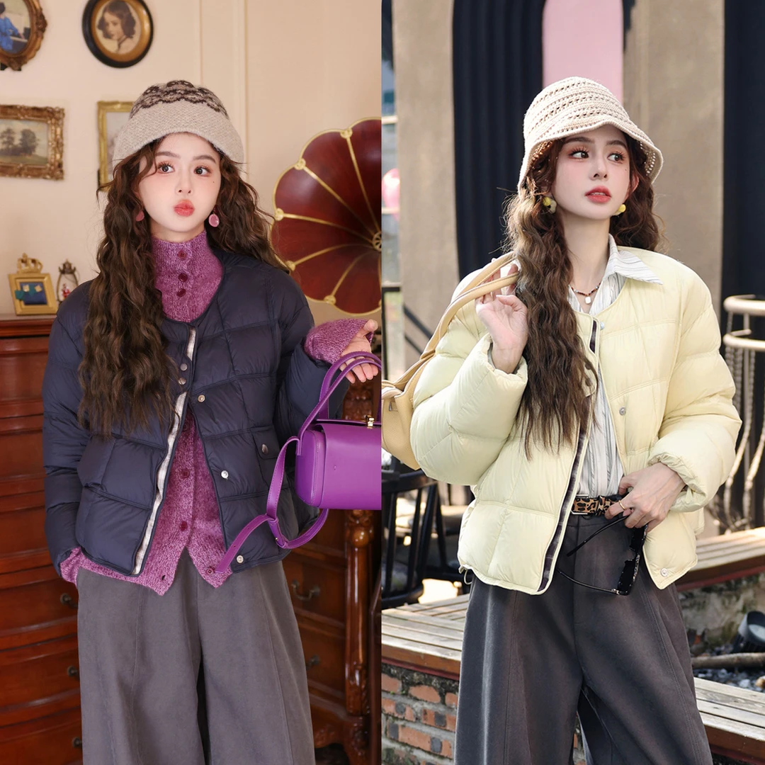 陈大器【旧港潮汐】港风复古冬季纯色保暖宽松羽绒外套JC1989499