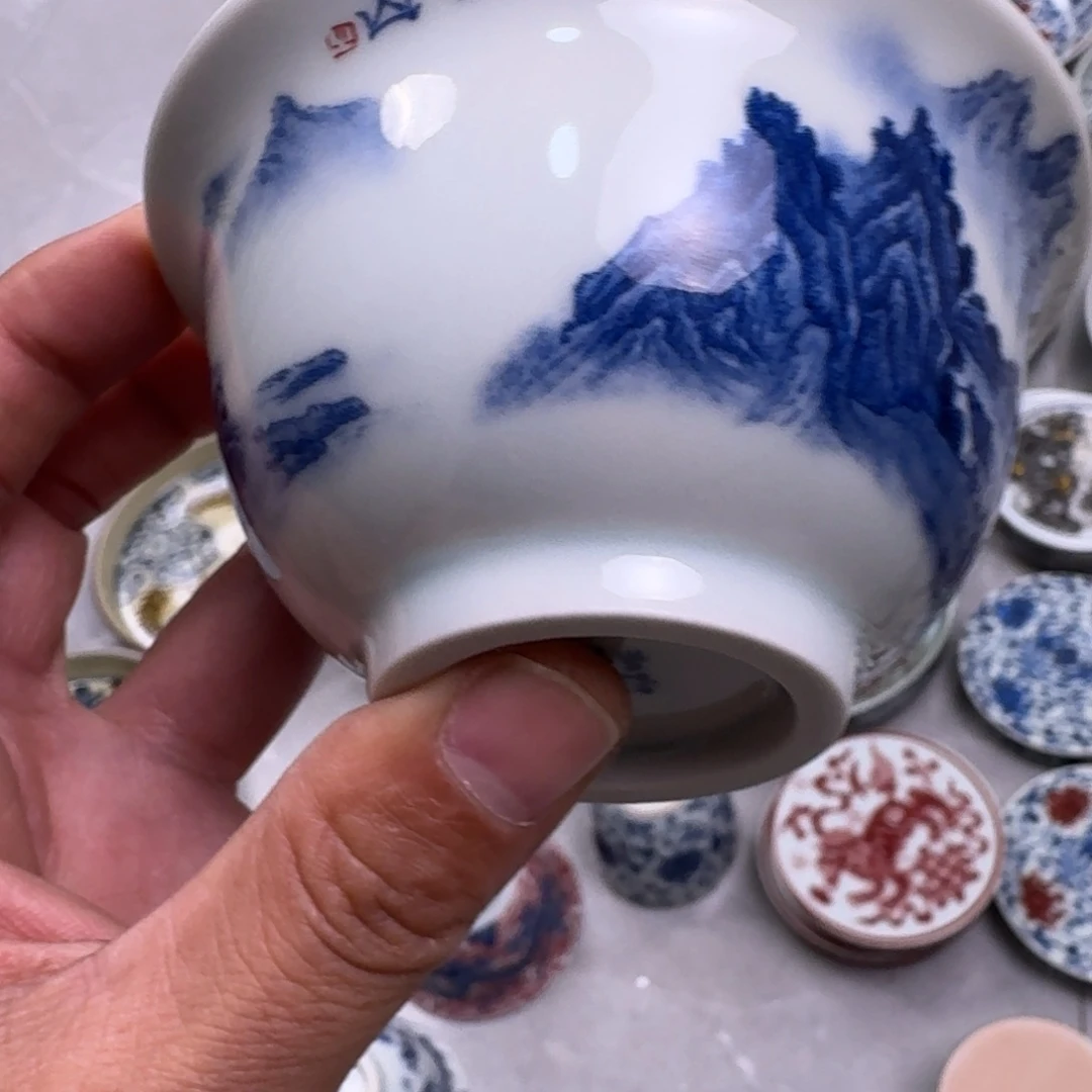 摆件千里江山大压手