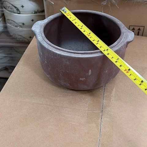 微瑕，不能明火，口径15，高度8无盖1个紫砂炖盅