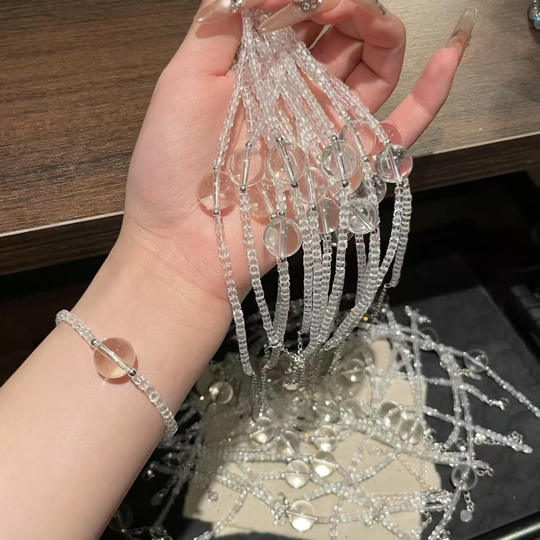 YIMI 天然水晶白水晶手链x1747（13毫米）