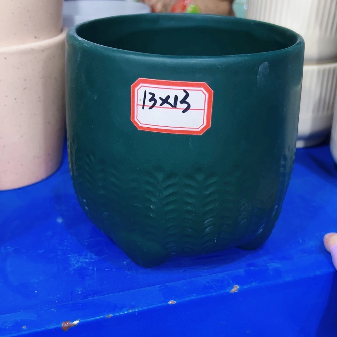 有孔外贸尾单陶瓷花盆凑单10米包邮